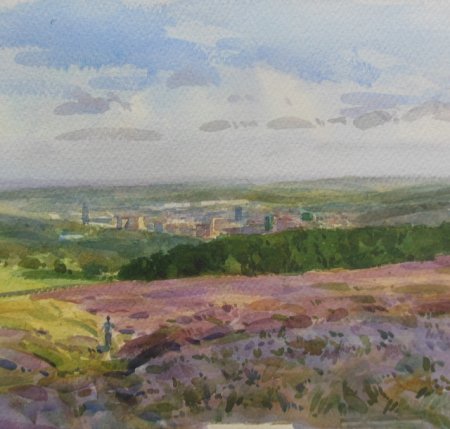 Picture of the Week: <p>The Heather is in bloom above Ringinglow. Looking down on the City one gets a stunning view. Birds and bees abound, grouse, swallows and buzzards.</p>