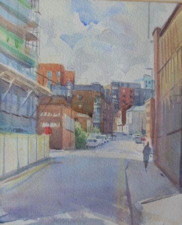 Picture of the Week: <p>A bit of sunshine back in the City centre, looking up Solly Street. More building work going on to my left and the poetry of high vis jackets combined with local industrial language.</p>