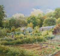 Picture of the Week: <p>Summer is here and I had a glorious day painting on the Hangingwater Allotments this week. I saw one gardener treading the earth in his bare feet..oh happy man, I rather envied him.</p>