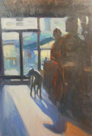 Picture of the Week: <p>A rather elegant dog casts its own shadow in my Sunday morning cafe on Ecclesall Road.</p><p>Best wishes for Christmas and the New Year to all followers of Just up my street, back in January with more views of Sheffield.</p>