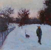 Picture of the Week: <p>As the sun goes down on the snow in Meersbrook Park a lone dog walker makes her way to the exit</p>