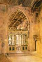 Picture of the Week: <p>St Katherines Chapel is in Sheffield Cathedral, one of a few side chapels with elegant carving on the screen. I first painted in here many years ago and return occasionally. This is an earlier picture.</p>